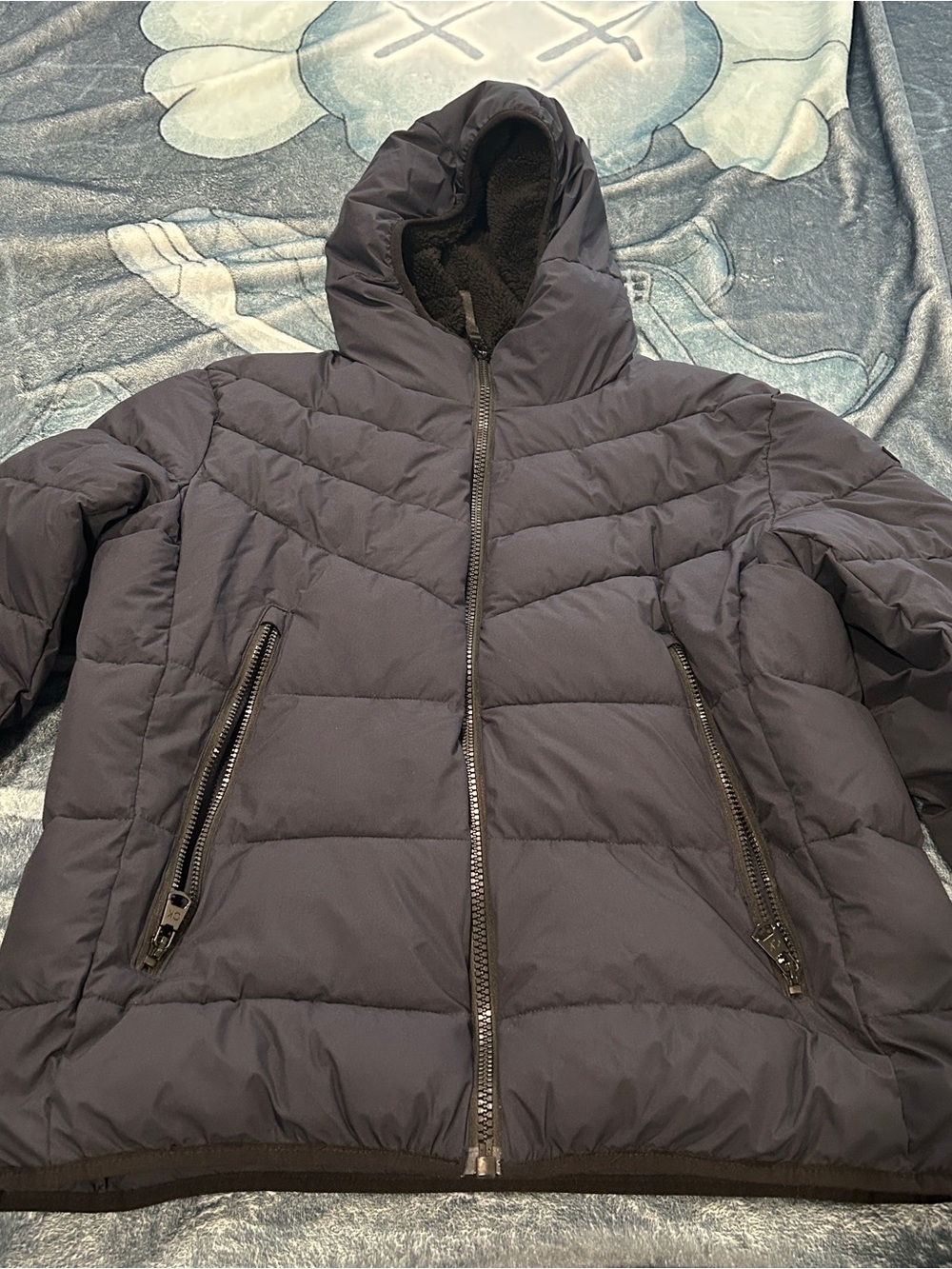 Calvin Klein Men’s Navy Puffer Hooded Coat
